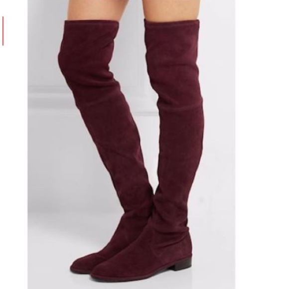 Stuart Weitzman Shoes - 🍇STUART WEITZMAN  Lowland purple/berry suede OTK boots